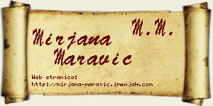 Mirjana Maravić vizit kartica